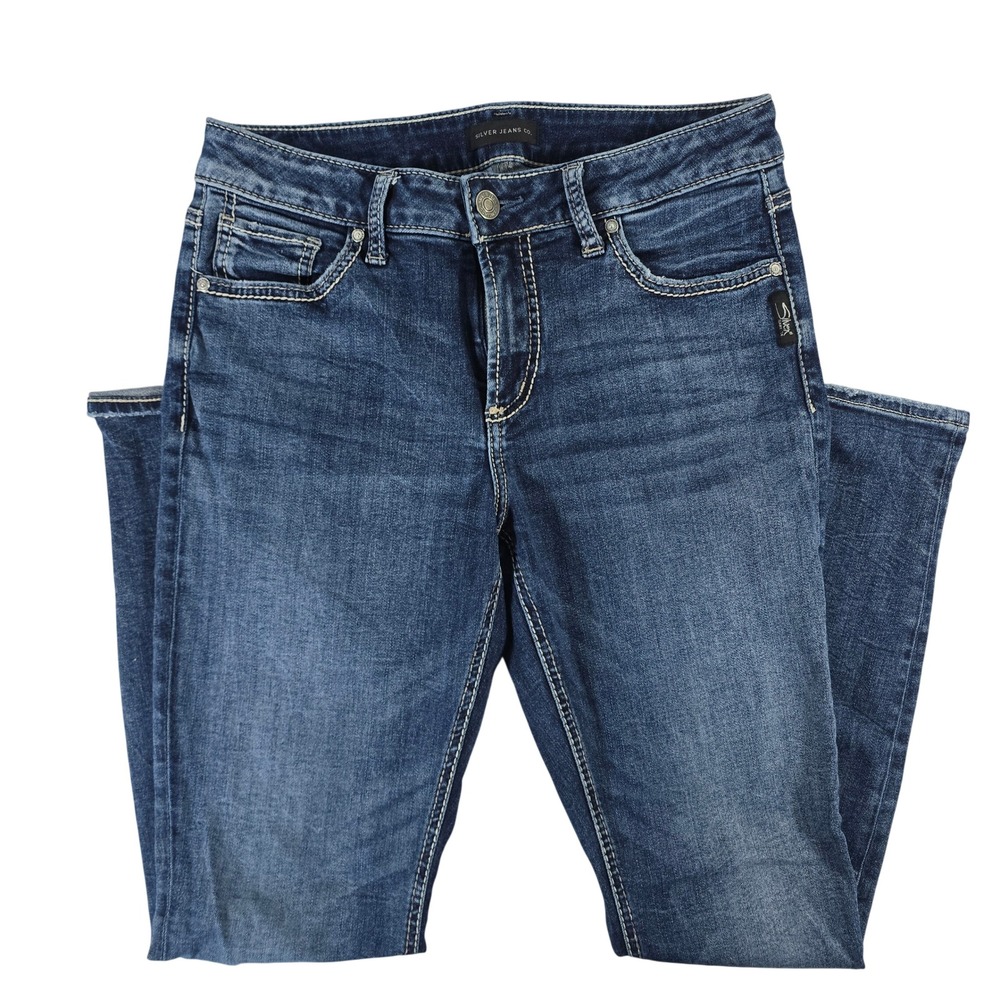 Silver Jeans Co Avery Skinny Womens Blue‎ Denim Jeans W30 L29 L94116SSX349